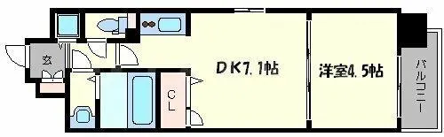 スワンズシティ心斎橋アネーロ【8階】の間取り