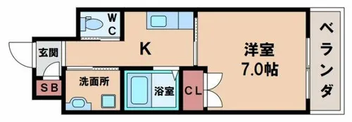 マンスフィールド桃谷【2階】の間取り