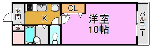 オリエンタル楠根【4階】の間取り