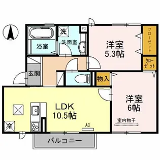 コンフォールドミ【1階】の間取り