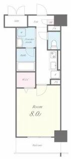 ル・ソレイユ【803号室】の間取り