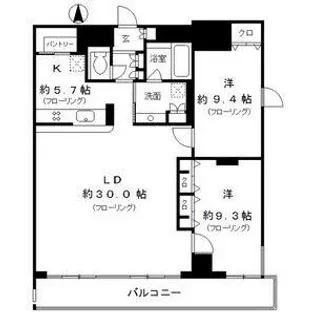 レジディア東桜Ⅱ【6階】の間取り
