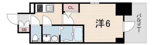 エスリード神戸兵庫駅ミッドポート【13階】の間取り