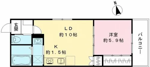 ユアメゾン プリーモ【1階】の間取り