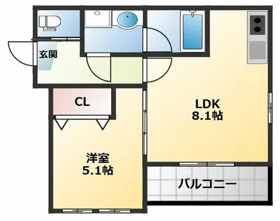 ル・ミュール【3階】の間取り