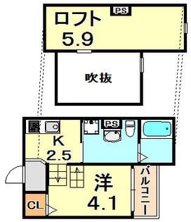シャイニー西舞子【2階】の間取り