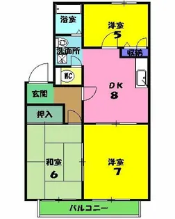 クールメゾン和泉C棟【C201号室】の間取り