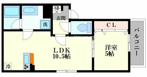 hugme residence【1階】の間取り