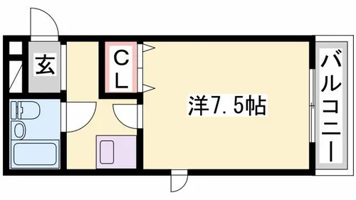 ハイム北八代【207号室】の間取り