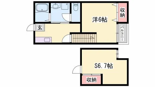 THE CITY姫路獨協大学前【205号室】の間取り