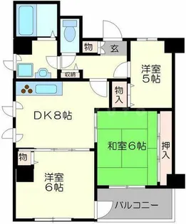 ロベリア弐番館【6階】の間取り