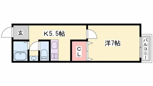 エトランス県大前【102号室】の間取り