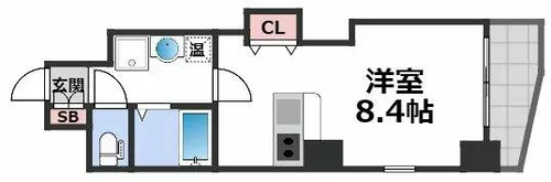 カシェット緑橋【5階】の間取り