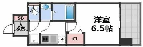 ブランシエスタ森ノ宮【6階】の間取り