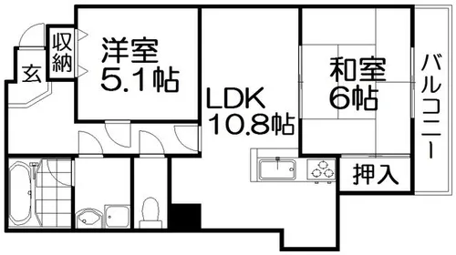 グリュイエール野田 1号棟【2階】の間取り
