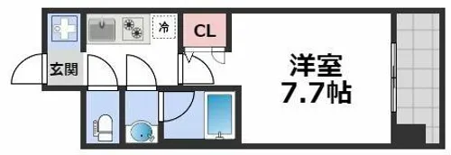 四天王寺レジデンス【5階】の間取り