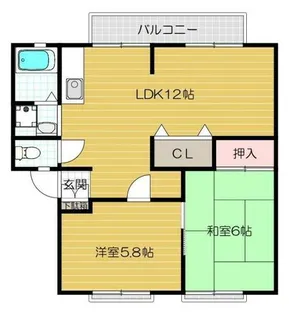 ハイツカトレア B【2階】の間取り
