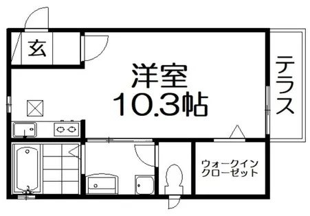 シャーメゾン枚方長尾【106号室】の間取り