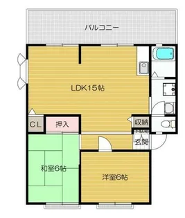 サンビレッジ渚 A棟【1階】の間取り