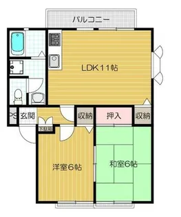 レジデンスクズハ【2階】の間取り