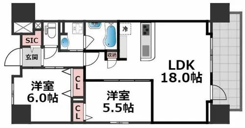 Fortuna yuhigaoka【11階】の間取り