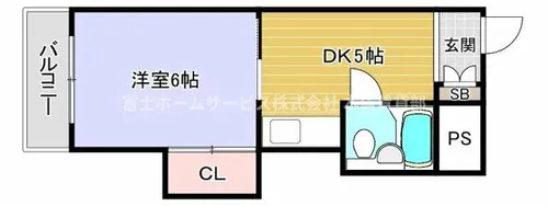 ギャレ住之江【3階】の間取り
