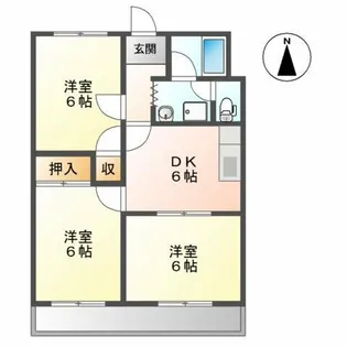 ブルーリボンB棟【2階】の間取り