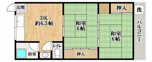 黒岡マンション【2階】の間取り