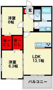 レクシーズ槻田Ⅱ【401号室】の間取り