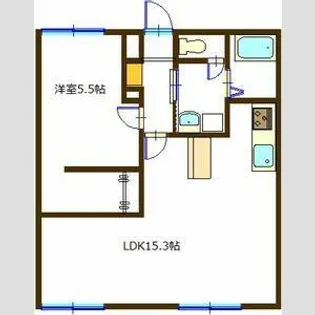 兵庫県姫路市網干区和久【アパート】の間取り