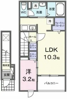 ヒカルサ豊橋東田町 Ⅱ【2階】の間取り