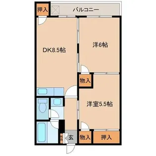 ロイヤルハイツ宏和Ⅰ【2階】の間取り