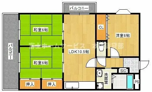 アネックス津和弐番館【4階】の間取り
