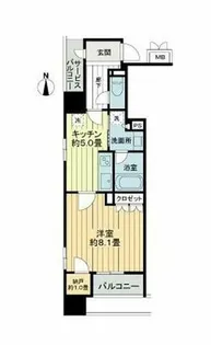 1Kの間取り画像