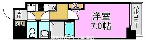 フォーリアライズ大阪イーストゲート【9階】の間取り