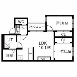 TIDY本陣西【1階】の間取り