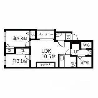 TIDY本陣西【3階】の間取り