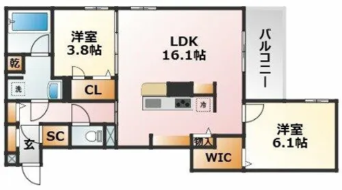 大阪府大阪市東淀川区小松3丁目【アパート】の間取り