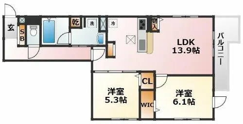 大阪府大阪市東淀川区小松3丁目【アパート】の間取り