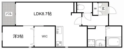 Well-being 東加古川【302号室】の間取り