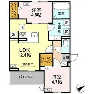 ルヴィータ川名【3階】の間取り