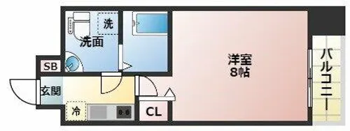 SERENiTE北浜【9階】の間取り
