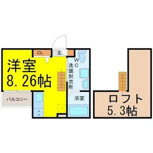 パレッタ小本WEST【2階】の間取り