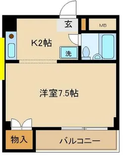 ジュネス船場【401号室】の間取り