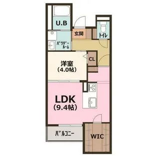 ぱ~くたうんルナ名古屋【5階】の間取り