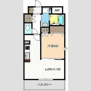 エステーラ小碓【2階】の間取り