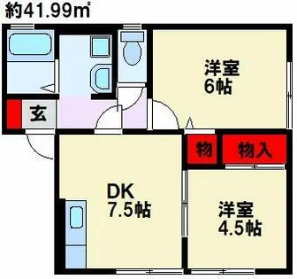 プレミール高須【102号室】の間取り