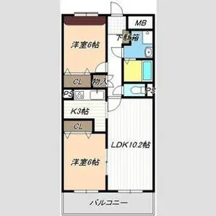 グランシャリオ【3階】の間取り