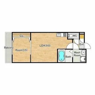 ジーメゾン川西ルミエール【1階】の間取り