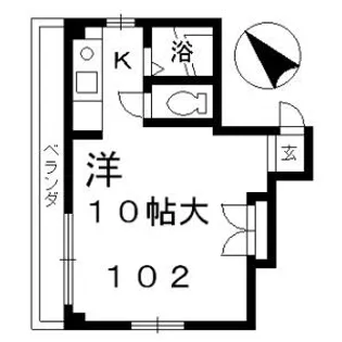 シェリーアルモン【1階】の間取り